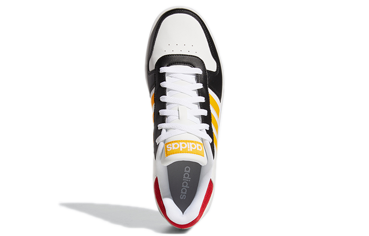 Мужские кеды adidas neo Hoops 2.0 (бело-черно-желтый) — фото 5