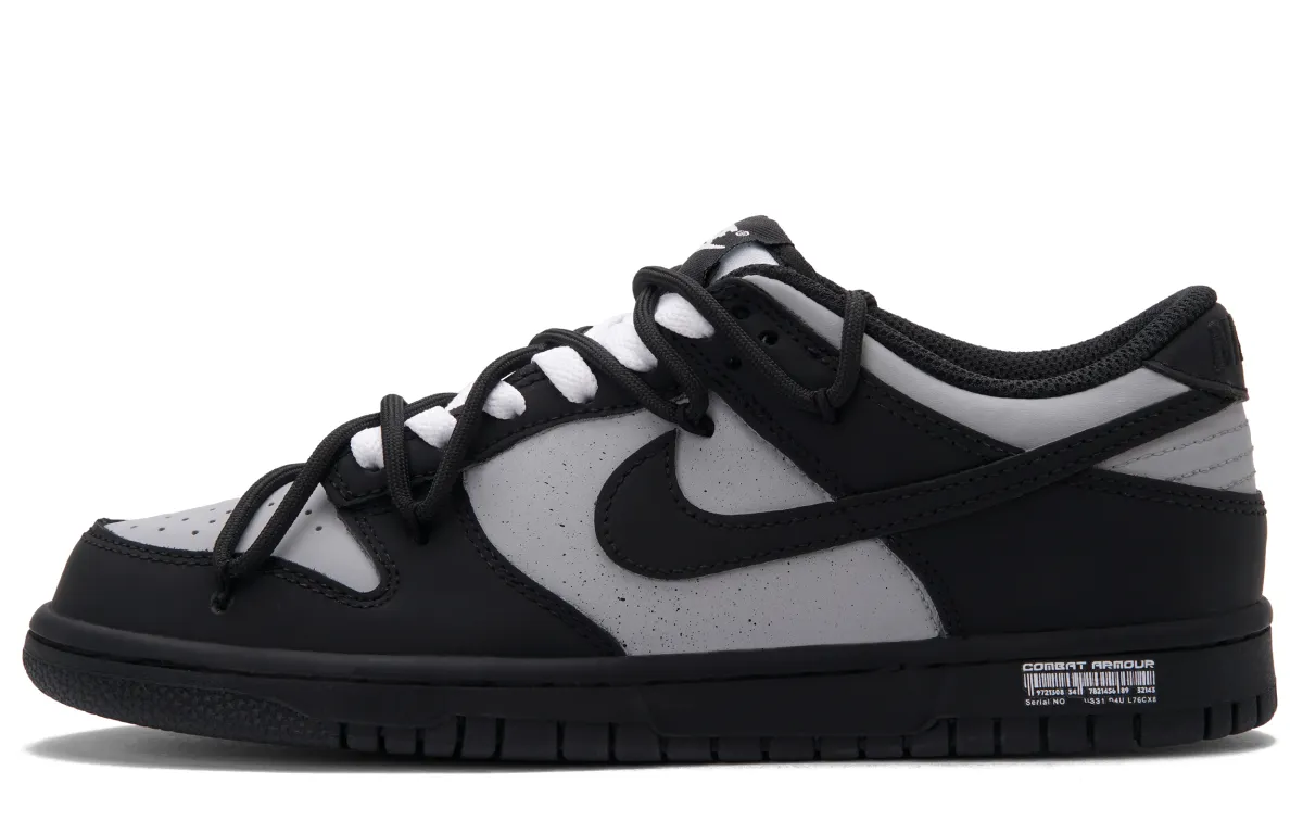 Nike Dunk 'Grey Trajectory' Thin Sole Abrasion Resistant Low top Skateboard Shoes Unisex Black Gray
