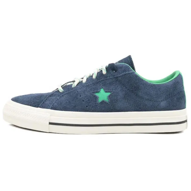 Converse One Star Pro Slip Resistant Abrasion Resistant Low top Skateboard Shoes Unisex Blue Green
