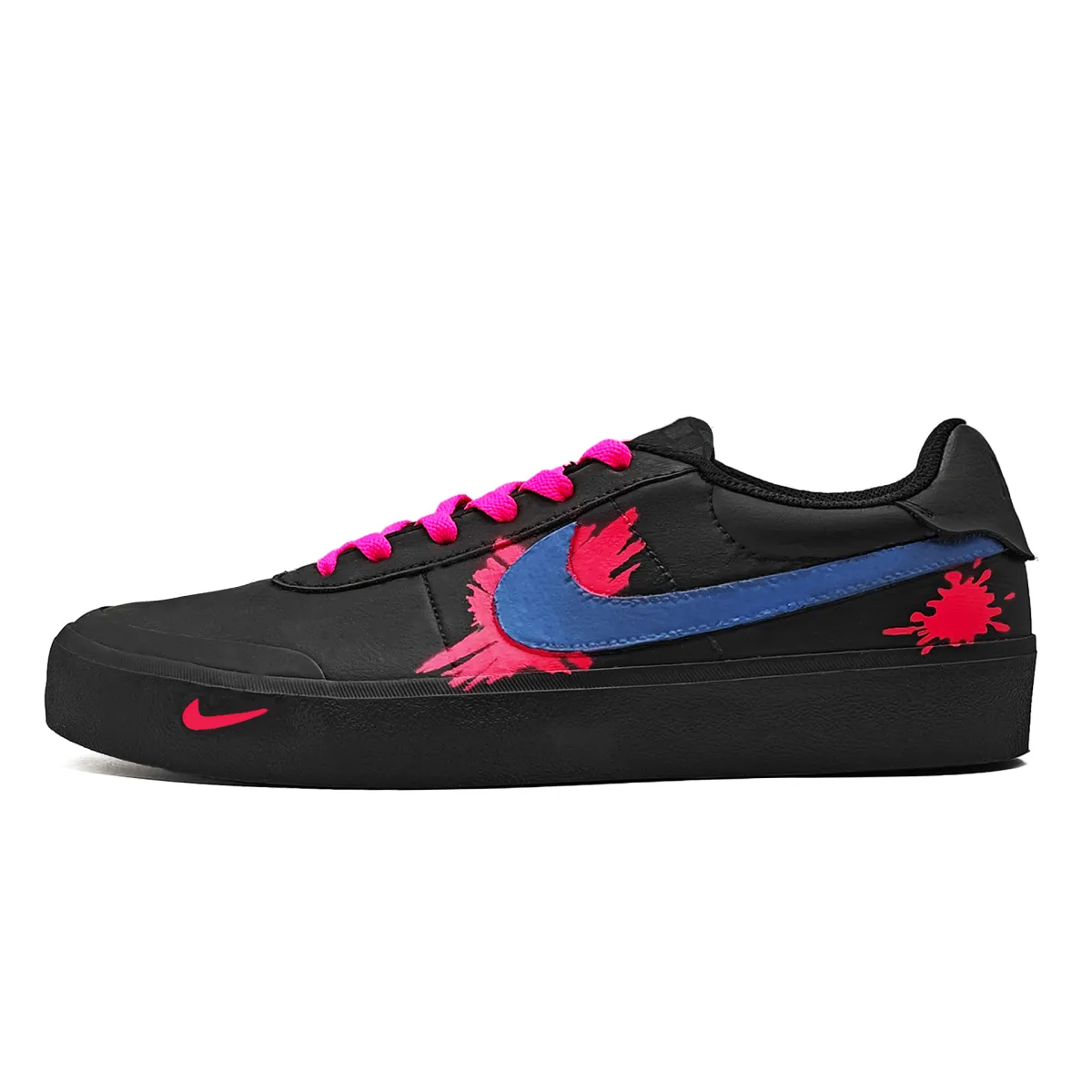 Nike Court Shot Leather Abrasion Resistant Low top Skateboard Shoes Unisex Red Black Blue