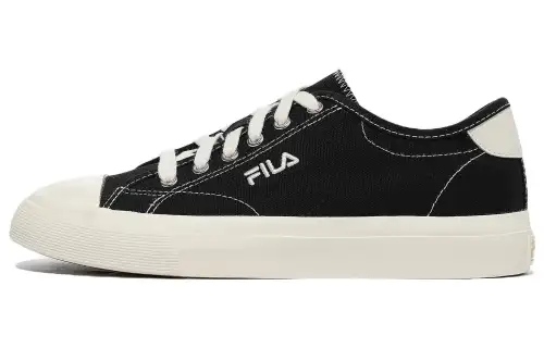FILA Classic Kicks B V3 Canvas Low top Skateboard Shoes Unisex Black White Korean Style