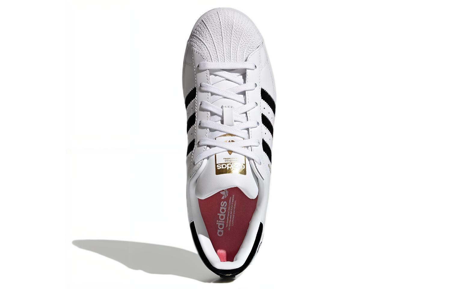 Женские кроссовки adidas originals SUPERSTAR (бело-черно-золотой) — Белый / чёрный — фото 5