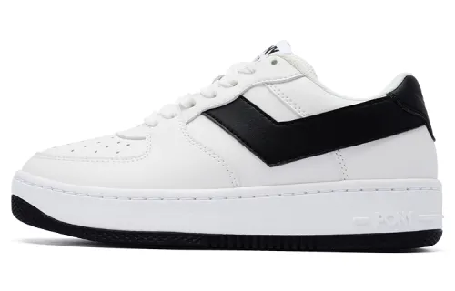 Pony Lighting Cushioning Slip Resistant Low top Skateboard Shoes Unisex White Black