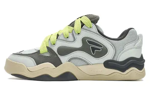 FILA FUSION Casual Lightweight Height Increasing Lightweight Height Increasing Low top Skateboard Shoes Women's Green