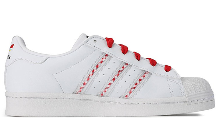 Кеды adidas originals (бело-красно-черные) — фото 2