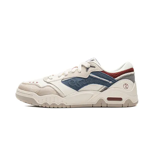 Li Ning Moon White 3 Skateboard Shoes Men's Low Top Blue White