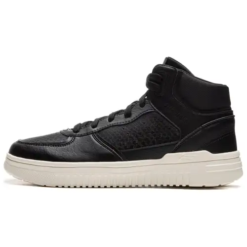 Li Ning Cyan Cloud Slip Resistant, Abrasion Resistant, Breathable High top Skateboard Shoes Men's Black