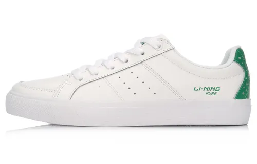 Li Ning Skateboard Shoes Women's Low Top White/Green