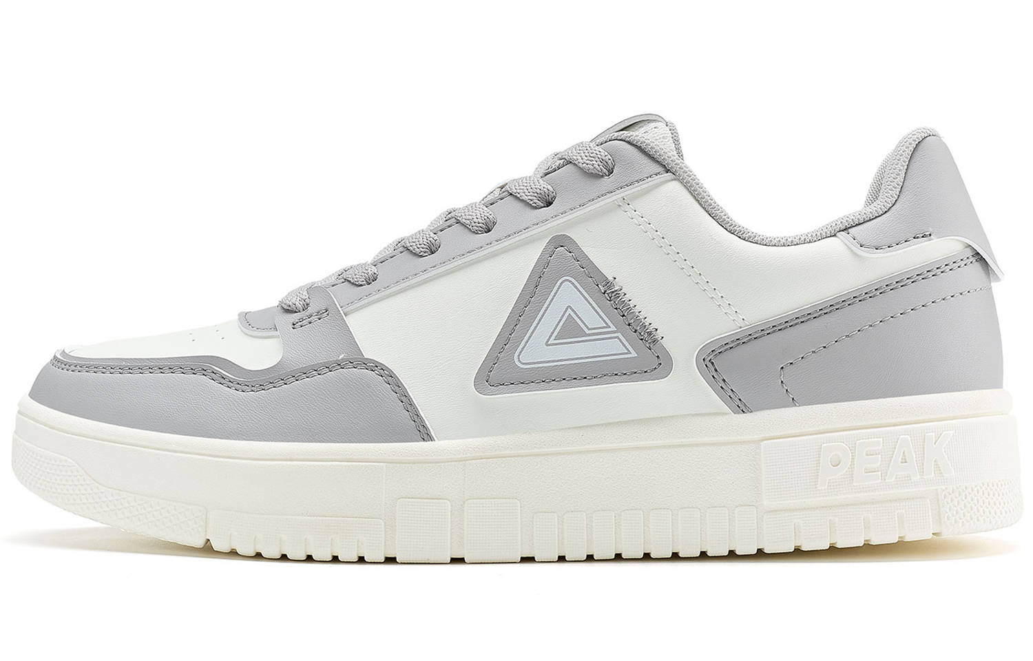 PEAK Air Force 1 Slip Resistant Abrasion Resistant Low top Skateboard Shoes Men's Gray Beige White