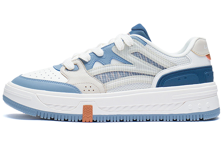 Li Ning Floating Lightweight Low top Skateboard Shoes Men's White Gray Blue