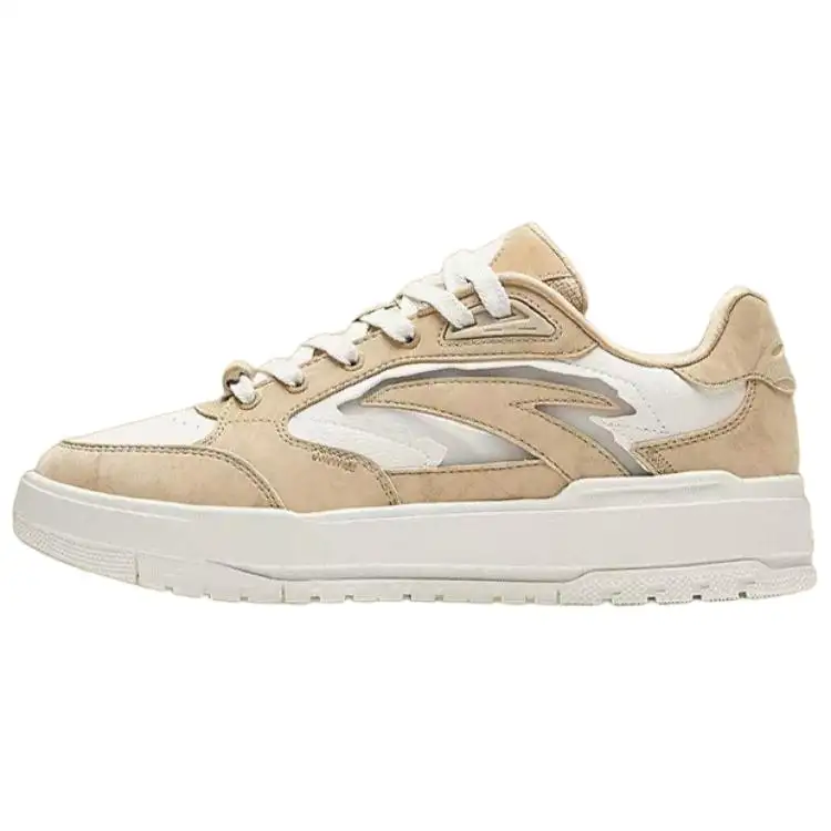 Anta 982 Wear resistant And Lightweight Low top Skateboard Shoes Women's Brown White