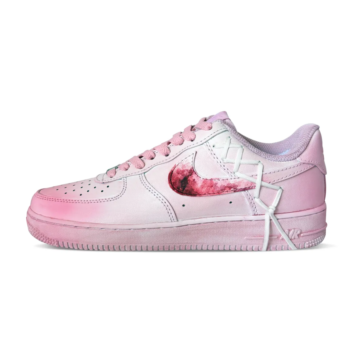 Nike Air Force 1 Slip Resistant Abrasion Resistant Low top Skateboard Shoes Women's Pink