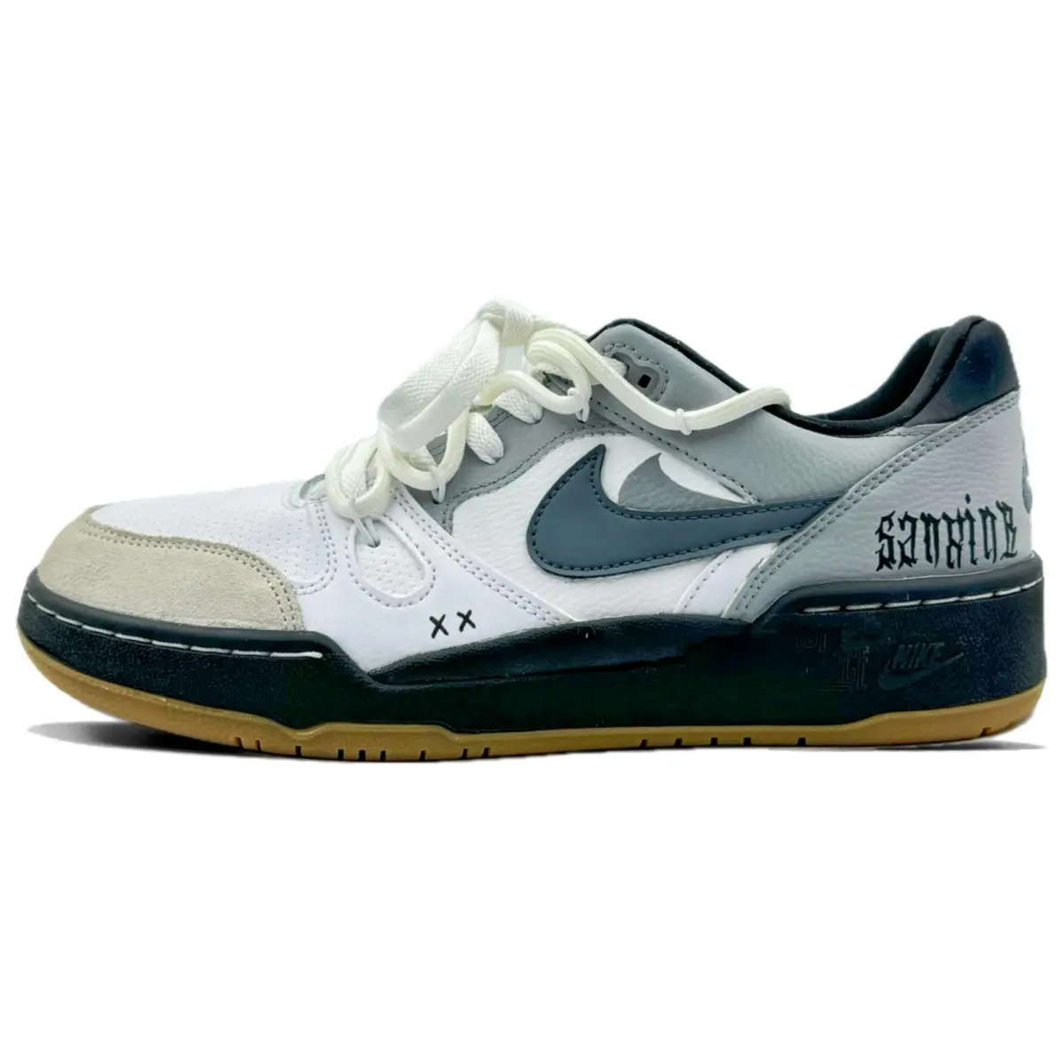 Nike Full Force Slip Resistant Abrasion Resistant Low top Skateboard Shoes Men's Gray