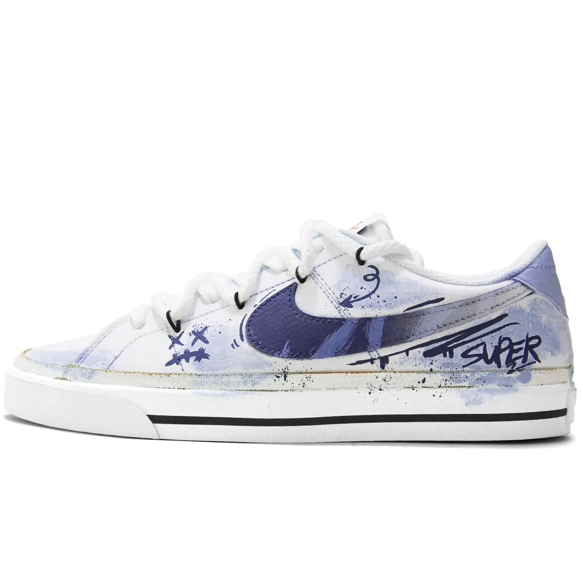 Nike Court Legacy Graffiti Notebooks Coverage Abrasion Resistant Coverage Abrasion Resistant Low top Skateboard Shoes