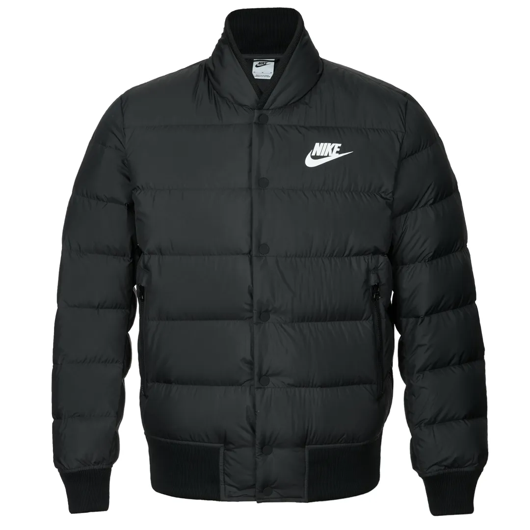 Nike Down Jackets Men's Black Stand Collar Moderate Other