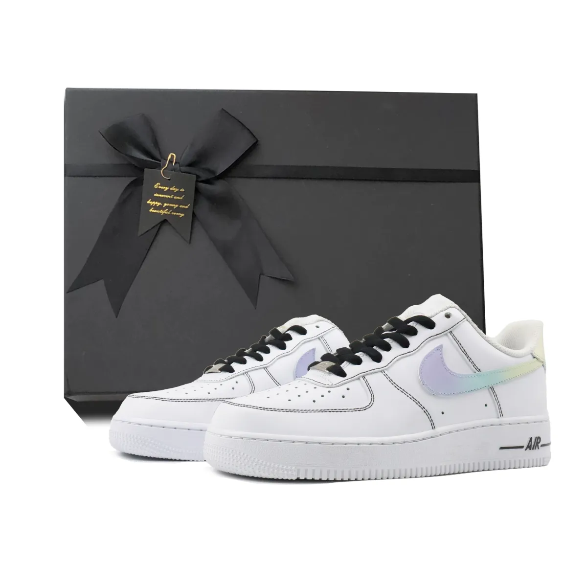 Nike Air Force 1 Skateboard Shoes Unisex Low Top White, Black