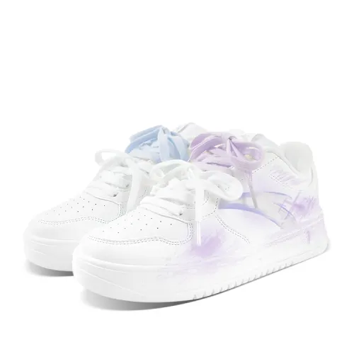 Anta Easy Low top Skateboard Shoes Unisex Purple Blue Mismatched