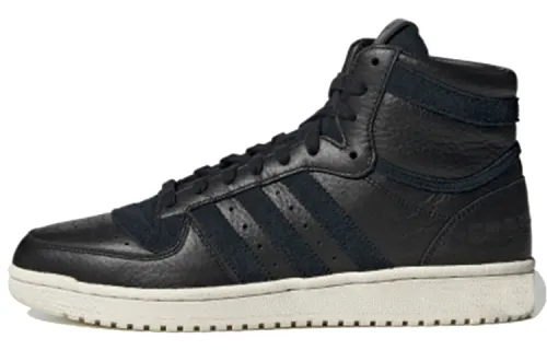 Adidas Originals Top Ten Breathable High top Skateboard Shoes Men's Dark Brown Black