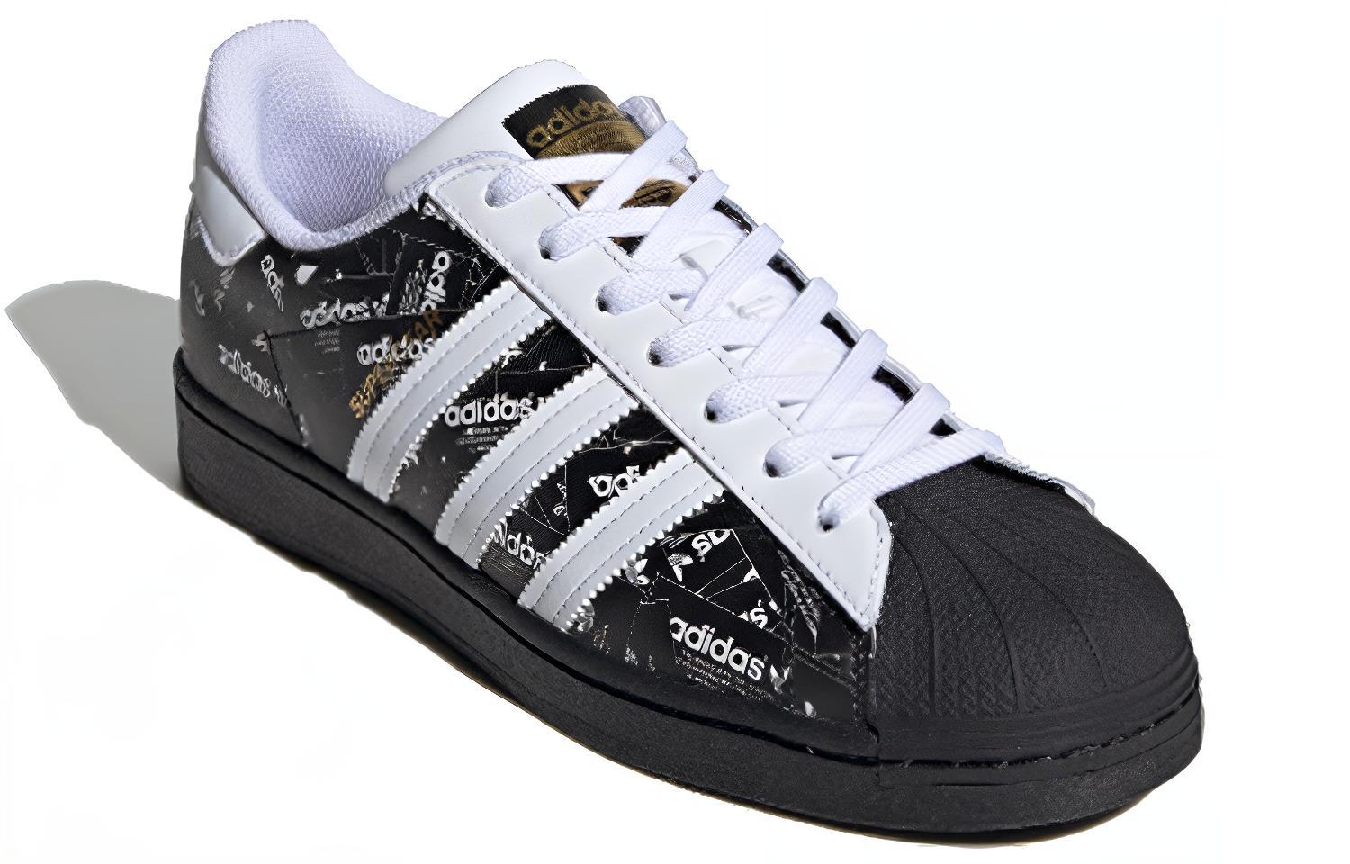 Кеды adidas originals SUPERSTAR (черно-белые) — 黑亮白色 — фото 2
