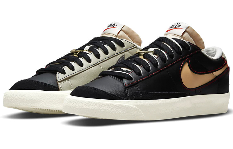 Кеды Nike Blazer '77 PRM (бежево-черные) — фото 3