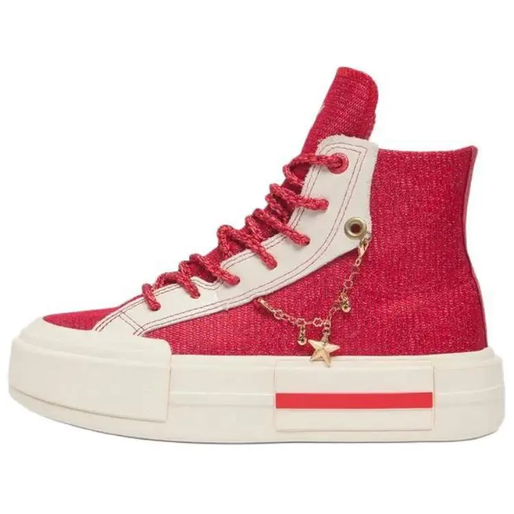 Converse Chuck Taylor SEASONAL High top Skateboard Shoes Unisex Red Beige