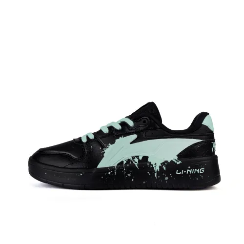 Li Ning Slip Resistant Cushioning Abrasion Resistant Low top Skateboard Shoes Men's Black