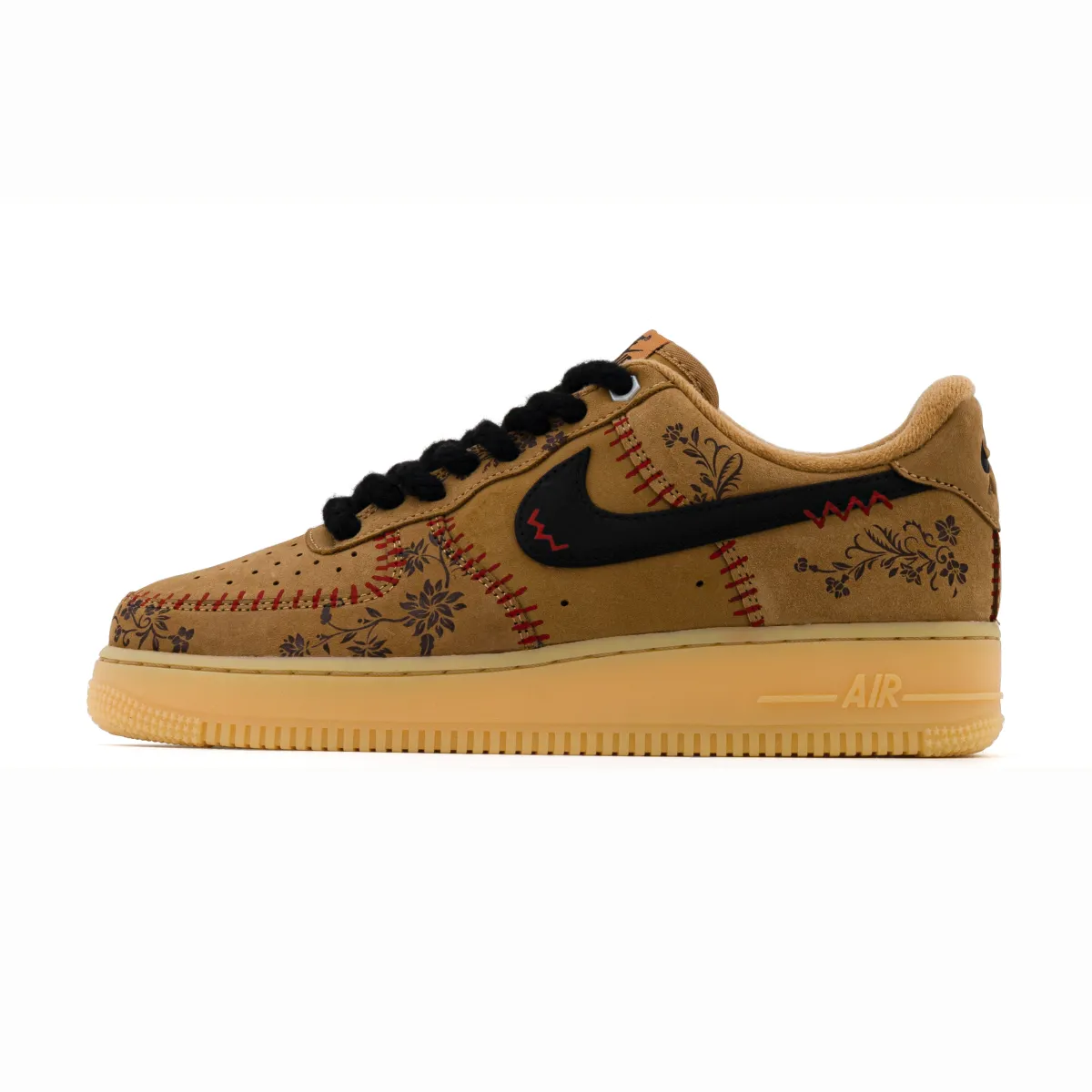 Nike Air Force 1 Lv8 Slip Resistant, Abrasion Resistant, Lightweight Low top Skateboard Shoes Unisex Brown Black