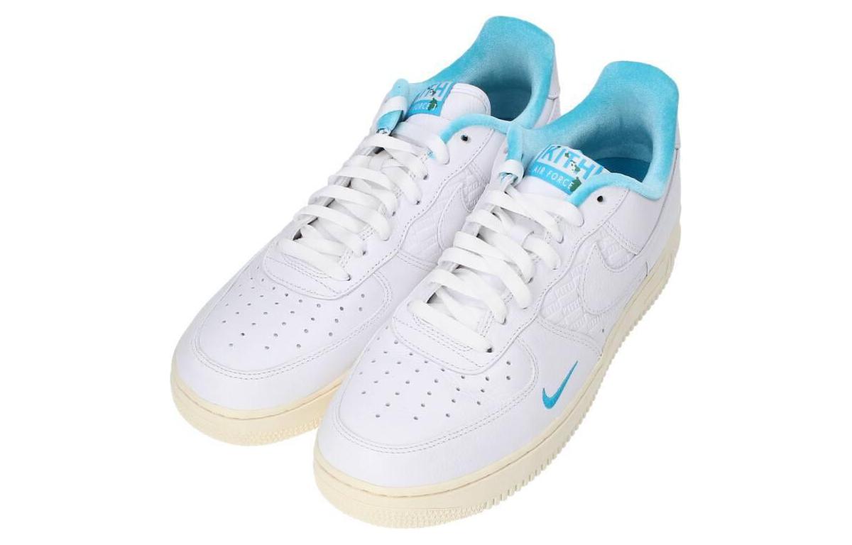 Мужские кроссовки Nike x KITH Air Force 1 "Hawaii" (бело-синие) — Белый / синий — фото 2
