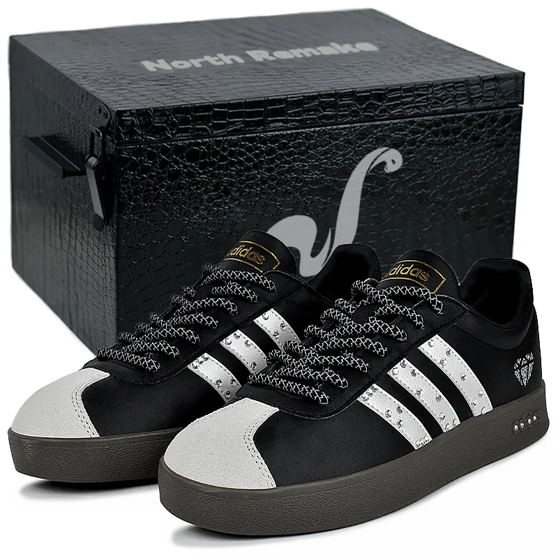 Adidas VL COURT 2.0 Abrasion Resistant Lightweight Wear resistant And Lightweight Low top Skateboard Shoes Unisex