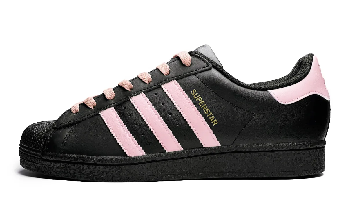 Adidas Originals SUPERSTAR Slip Resistant Abrasion Resistant Low top Skateboard Shoes Unisex Black