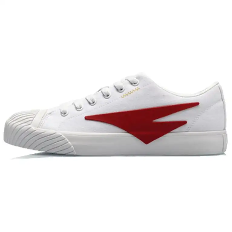 Li Ning Slip Resistant Lightweight Cushioning Low top Skateboard Shoes Women's White