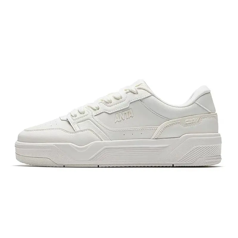 Anta C37 Series Slip Resistant Cushioning Abrasion Resistant Low top Skateboard Shoes Men's White