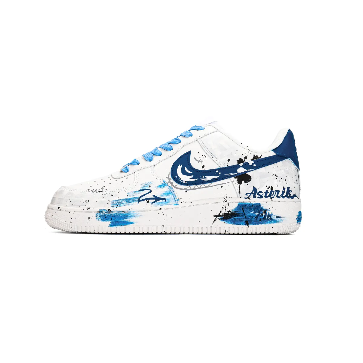 Nike Air Force 1 Daybreak Blue New Elephant Cushioning, Wear Resistant Low top Skateboard Shoes Unisex Gray White Blue