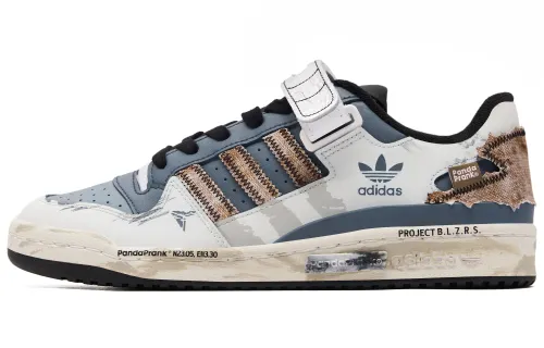 Adidas Originals FORUM Slip Resistant Abrasion Resistant Low top Skateboard Shoes Unisex Black White Brown