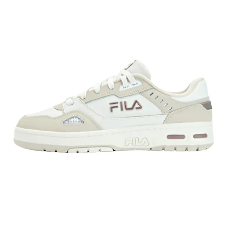 FILA Glory Comfortable Low top Skateboard Shoes Men's Snow Beige