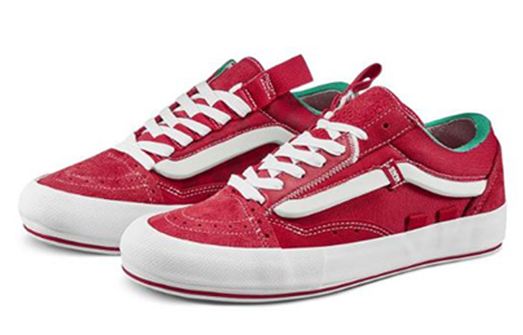 Кеды Vans Old Skool Cap Lx (красно-белые) — фото 3