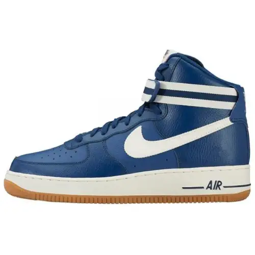 Nike Air Force 1 High '07 Slip Resistant Abrasion Resistant High top Skateboard Shoes Unisex Blue White