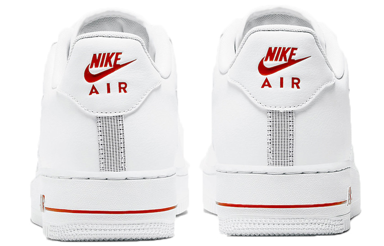 Мужские кеды Nike Air Force 1 Jewel (бело-красные) — Белый / красный — фото 5