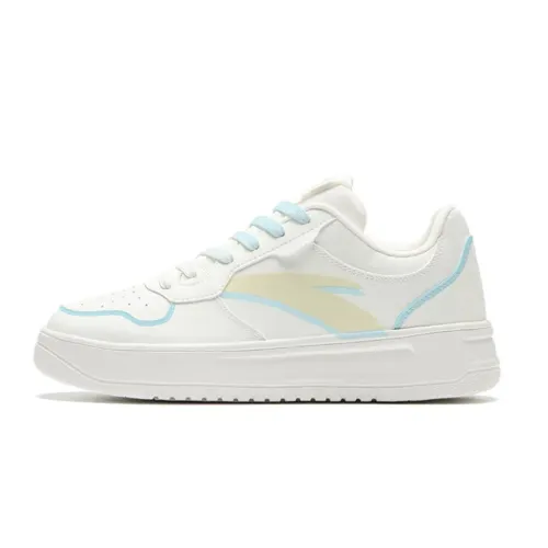 Anta Slip Resistant Abrasion Resistant Slip Resistant Abrasion Resistant Low top Skateboard Shoes Unisex White