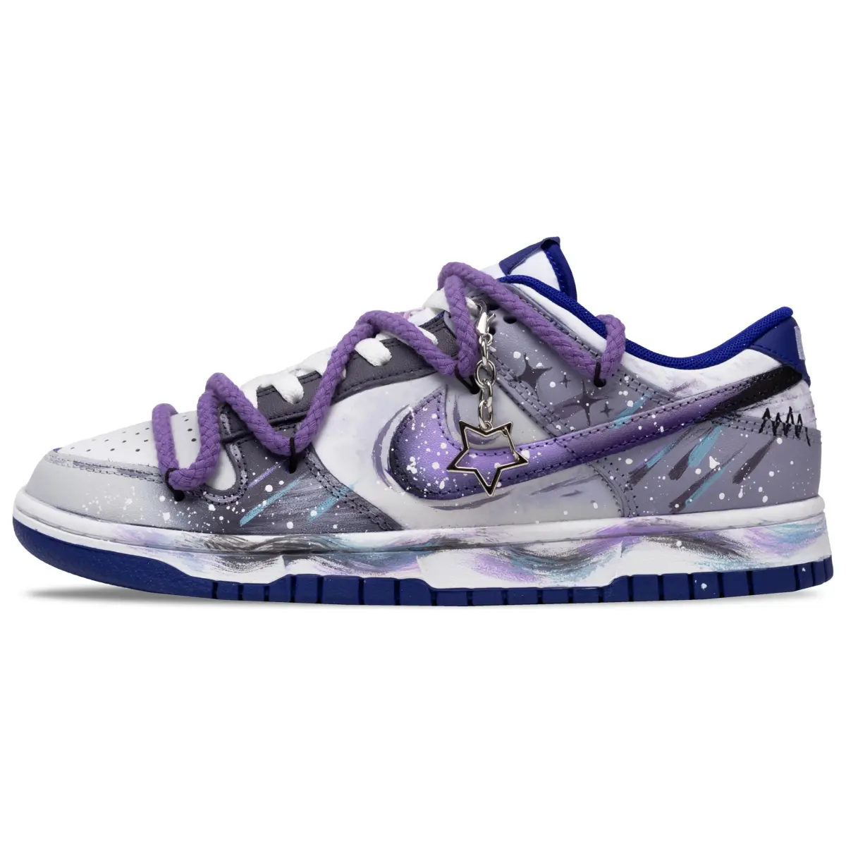 Nike Abrasion Resistant Lightweight Wear resistant And Lightweight Low top Skateboard Shoes Men's Purple