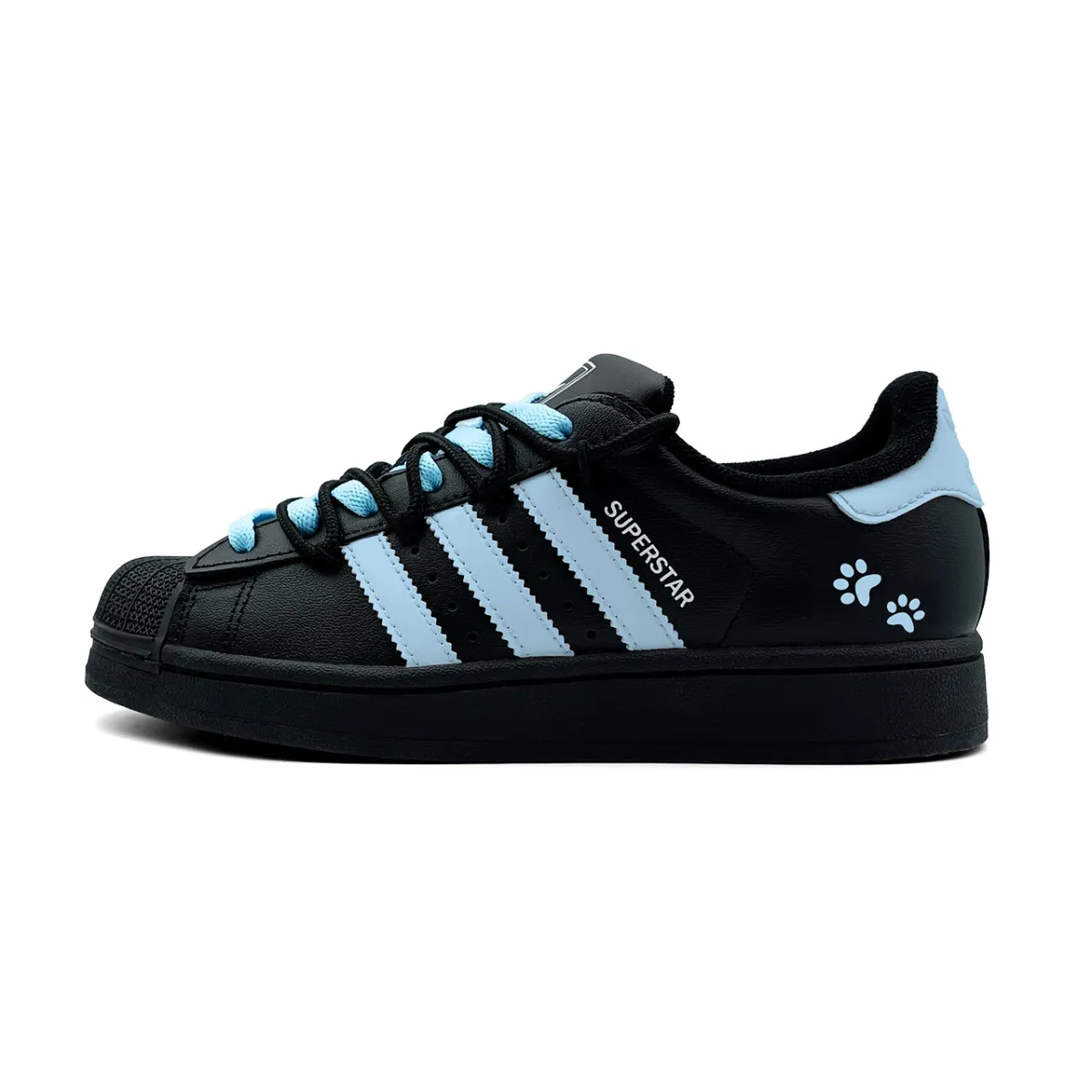 Adidas Originals Superstar 2 Abrasion Resistant Abrasion Resistant Low top Skateboard Shoes Women's Black Blue