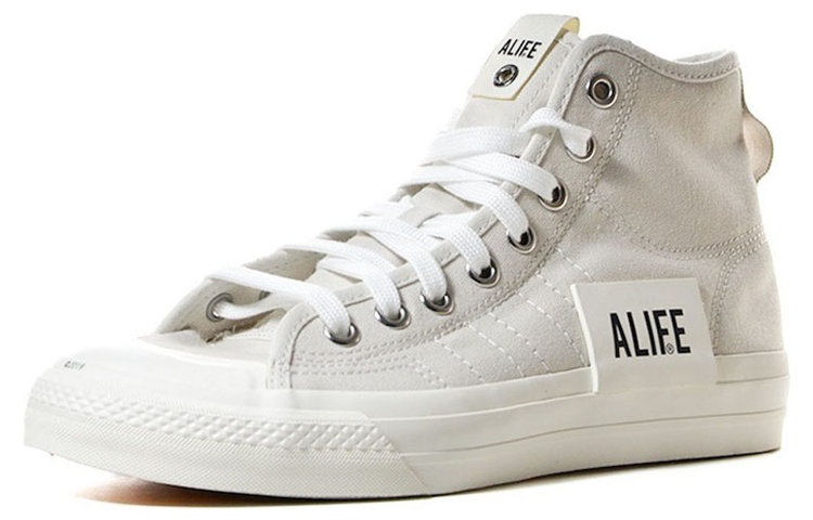Кеды adidas ALIFE Hi Rf (серо-белые) — фото 3