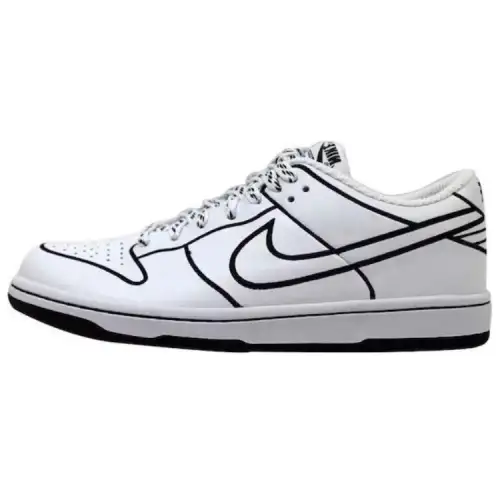 Nike Dunk Low 1 Piece White/White Black Women's