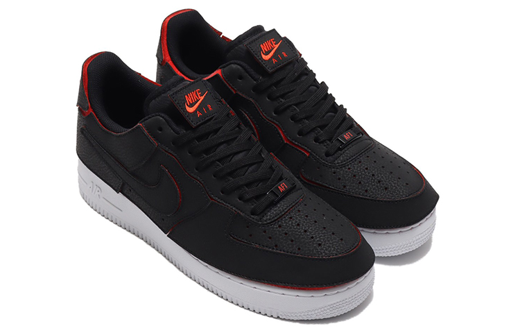 Кеды Nike Air Force 1/1 (черно-красные) — Чёрный / красный — фото 3