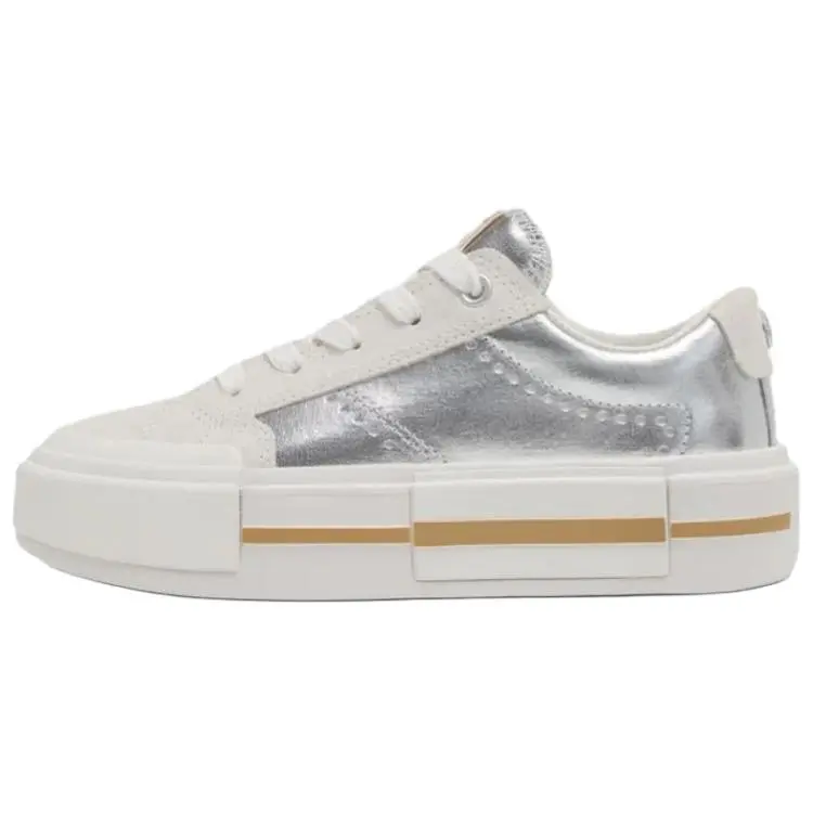 Converse All Star Low top Skateboard Shoes Unisex White Silver