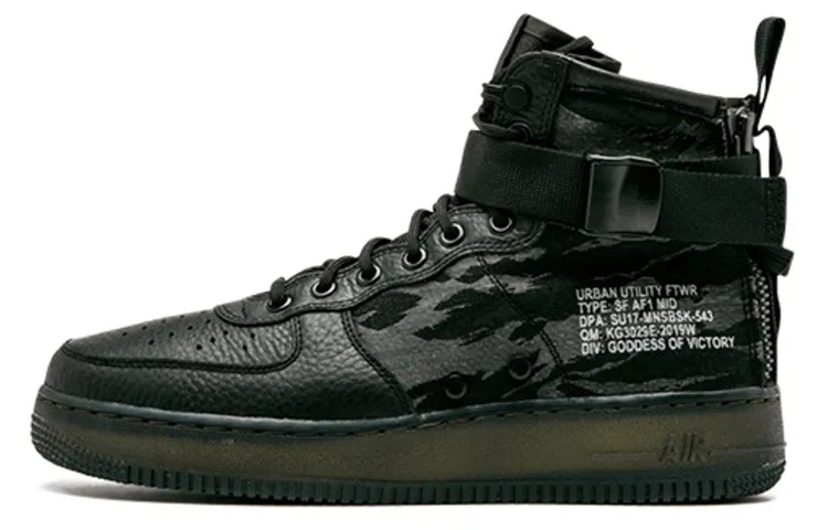 Nike Sf Air Force 1 Mid Black Cargo Khaki