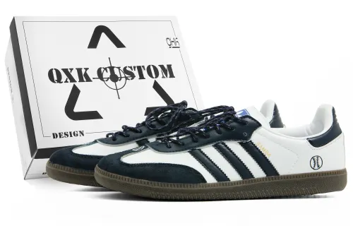 Adidas Samba Vintage Streetwear Blue, Special Shoe Box Slip Resistant Abrasion Resistant