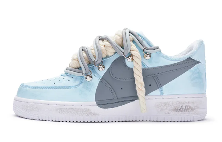 Nike Air Force 1 Leather Slip Resistant Abrasion Resistant Slip Resistant Abrasion Resistant Low top Skateboard Shoes