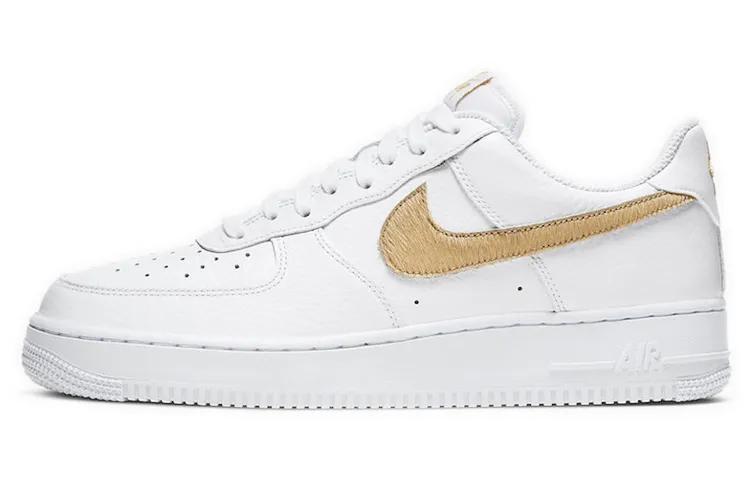 Nike Air Force 1 Low Pony Hair Snakeskin Club Gold