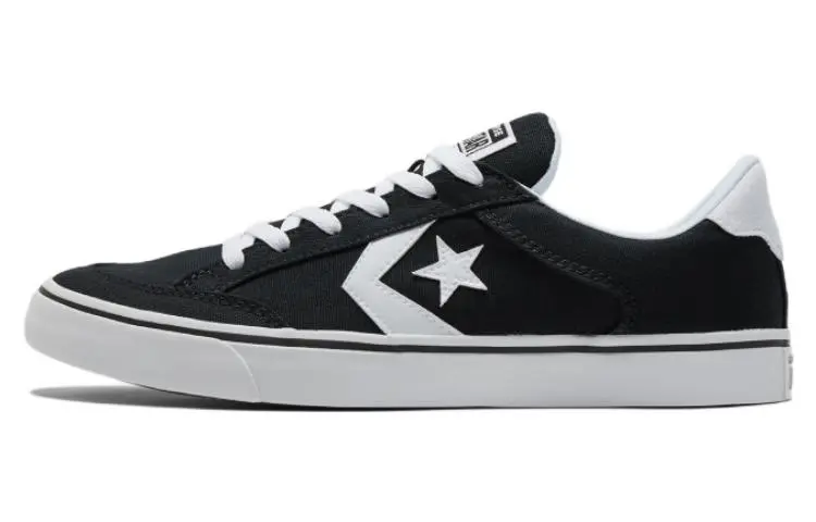 Converse Tobin Canvas Leather Slip Resistant Abrasion Resistant Low top Skateboard Shoes Unisex Black White